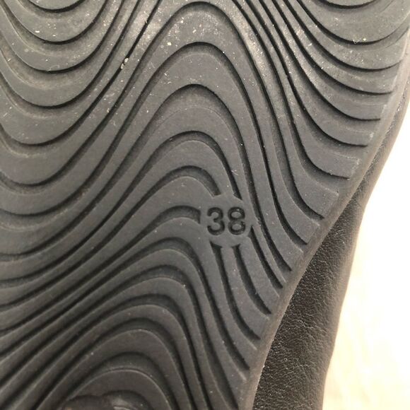 Ecco Black Leather Keystone Flower Slip-On Flats Shoes Women Size 38 EU 7-7.5 US - Picture 9 of 10